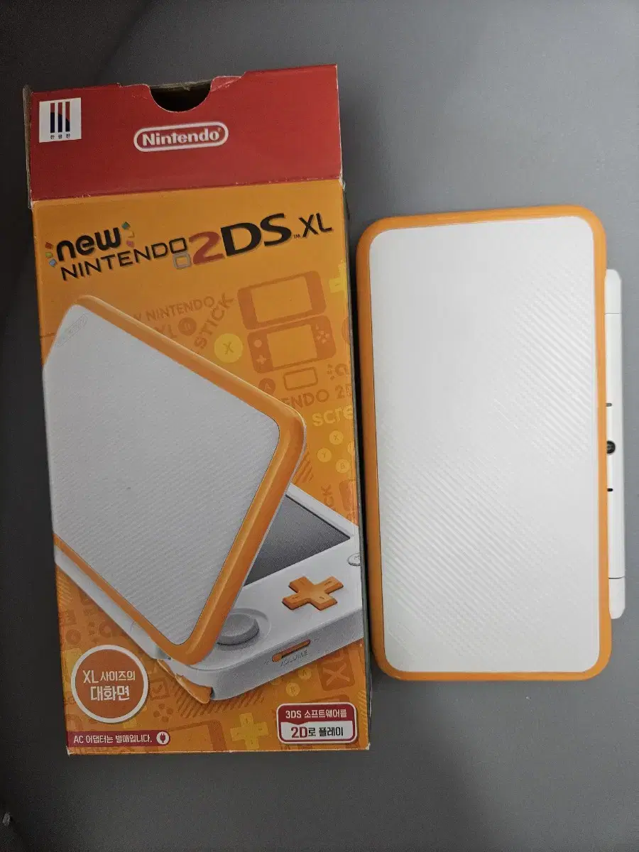 닌텐도2ds xl 화이트오렌지 풀박스